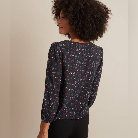 Marine Layer Stacy Patterned Blouse Floral Print Top Size XS - Picture 8 of 12